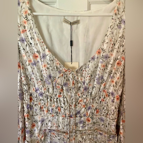 The East Order Yasmin Mini Dress White/Floral Print Size M - Picture 6 of 6